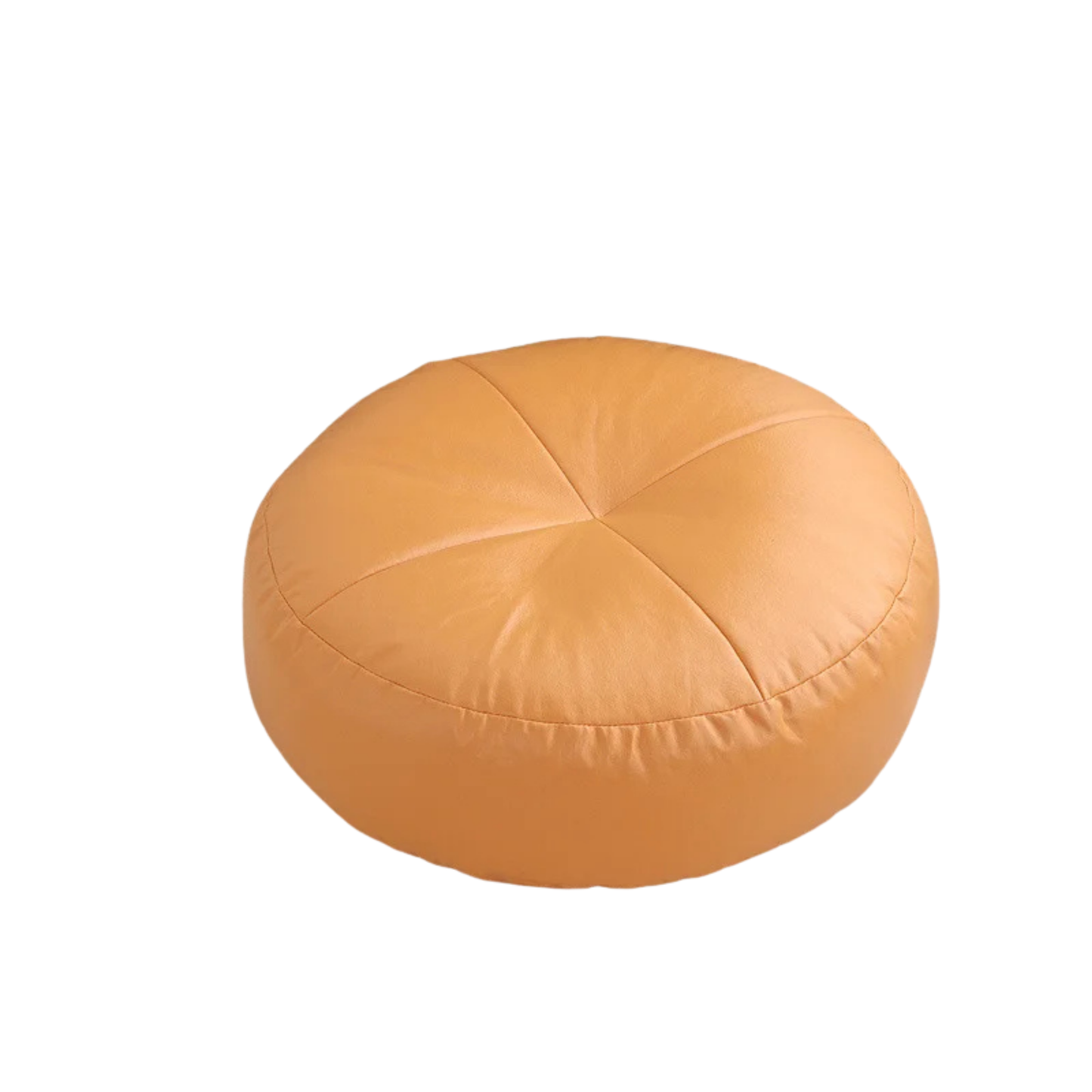 Round Leather Floor Sitting Cushion — Dollop floor cushion, photographed on white background