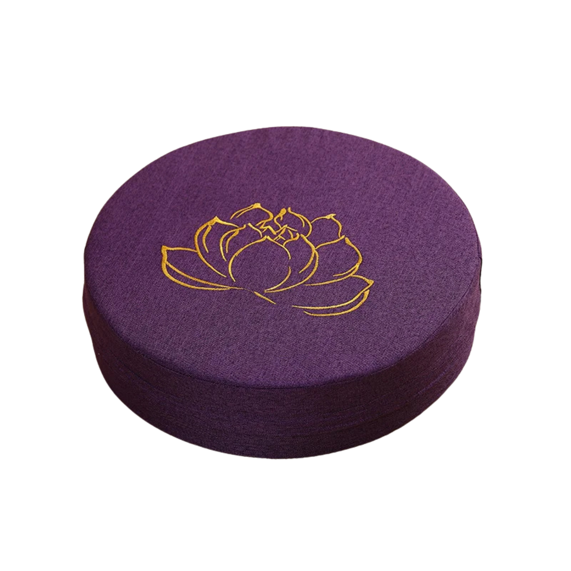 Round Linen Meditation Cushion – Yoga Floor Pillow — Dollop floor cushion, photographed on white background