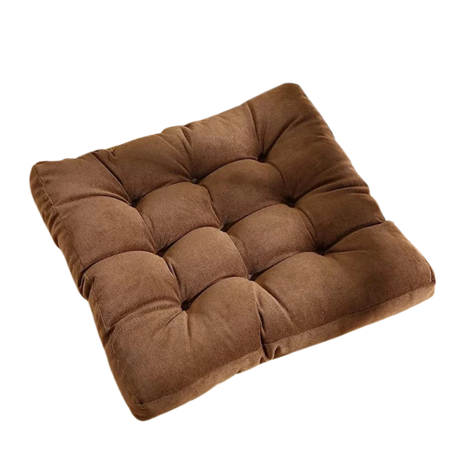 Brown cushion on a white background