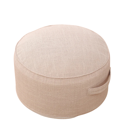 Round Linen Floor Cushion
