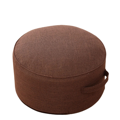 Round Linen Floor Cushion — Dollop floor cushion, photographed on white background