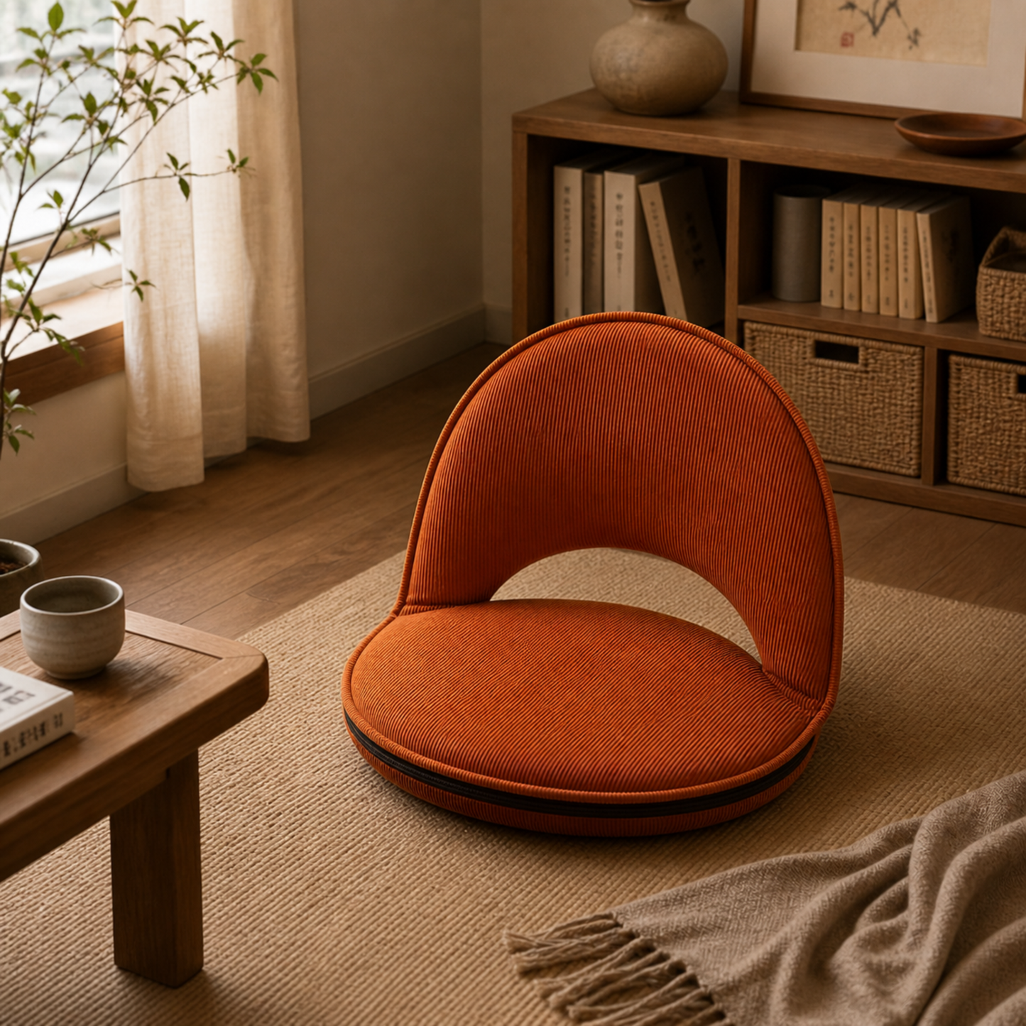 Foldable Floor Cushion with Backrest