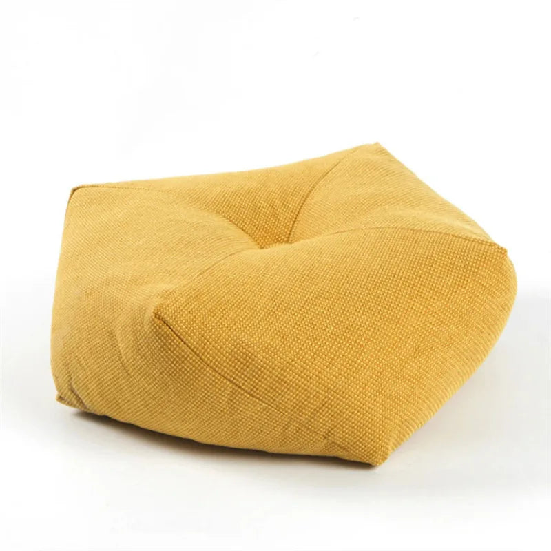 Cotton Hemp Floor Seat Cushion — Dollop floor cushion, photographed on white background